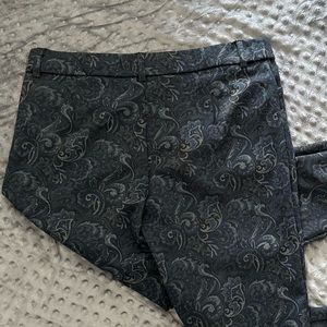 Paisley Ponte Stretch Career Pants